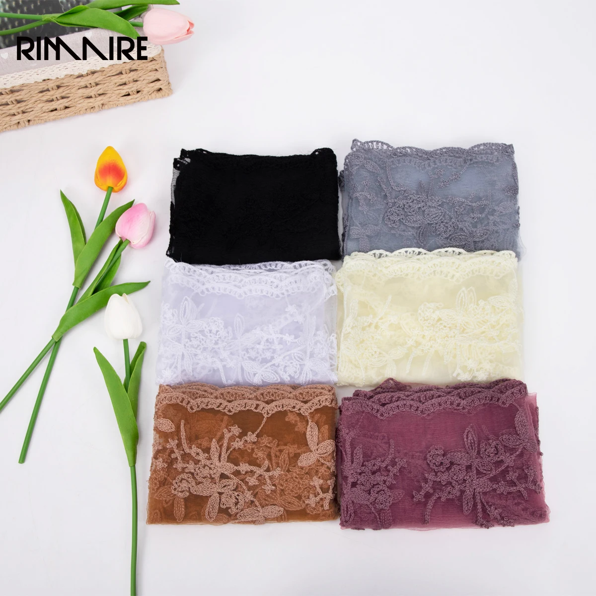 RIMAIRE женский головной убор, кружевная треугольная шаль, Новое поступление весны/лета, однотонная вуаль, универсальные варианты стиля
RIMAIRE женский головной убор, кружевная треугольная шаль, Новое поступление весны/лета, однотонная вуаль, универсальные варианты стиля