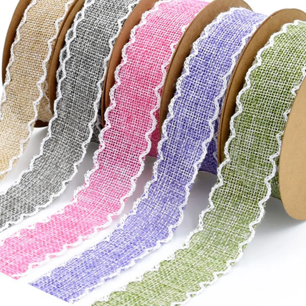 10 Yards Linen Ribbon Festive Gift Packaging Band Wavy Brim Design Reusable Diy Wrapping Ribbon For Party Wedding Home
10 Yards Linen Ribbon Festive Gift Packaging Band Wavy Brim Design Reusable Diy Wrapping Ribbon For Party Wedding Home