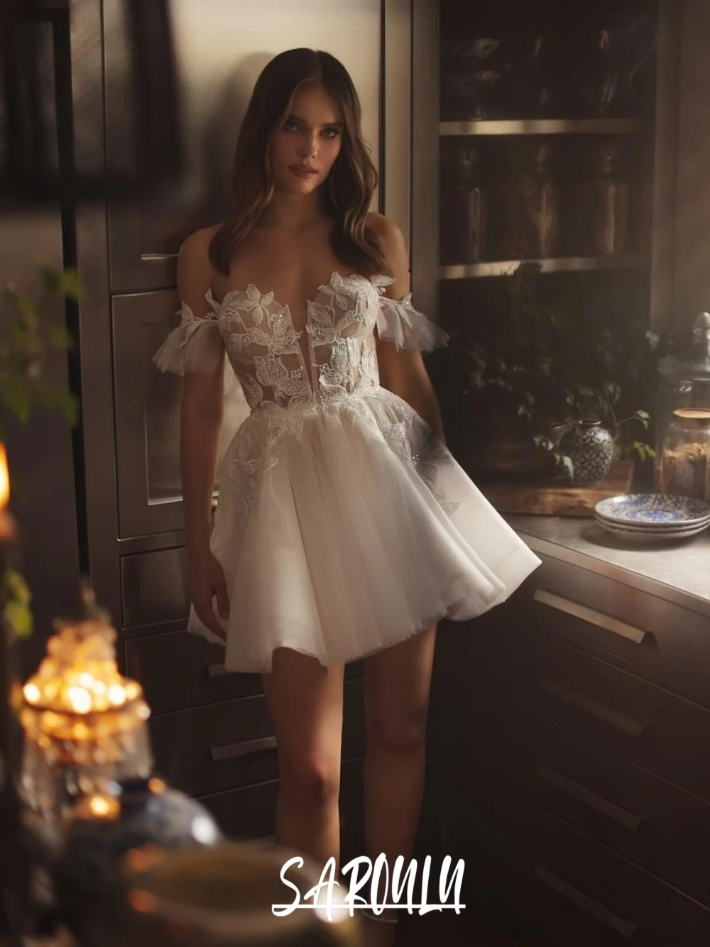 Short Appliques A Line Romantic Wedding Party Wear Exclusive Shiny Bride Dress Customized Sweet Classy Corset Bridal Gown
Short Appliques A Line Romantic Wedding Party Wear Exclusive Shiny Bride Dress Customized Sweet Classy Corset Bridal Gown