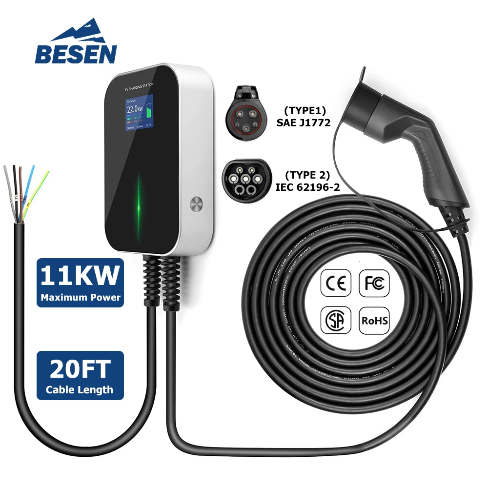 Тип 2 16a Ev Зарядное устройство Уровень 2 Настенные зарядные станции для электромобилей 
Тип 2 16a Ev Зарядное устройство Уровень 2 Настенные зарядные станции для электромобилей