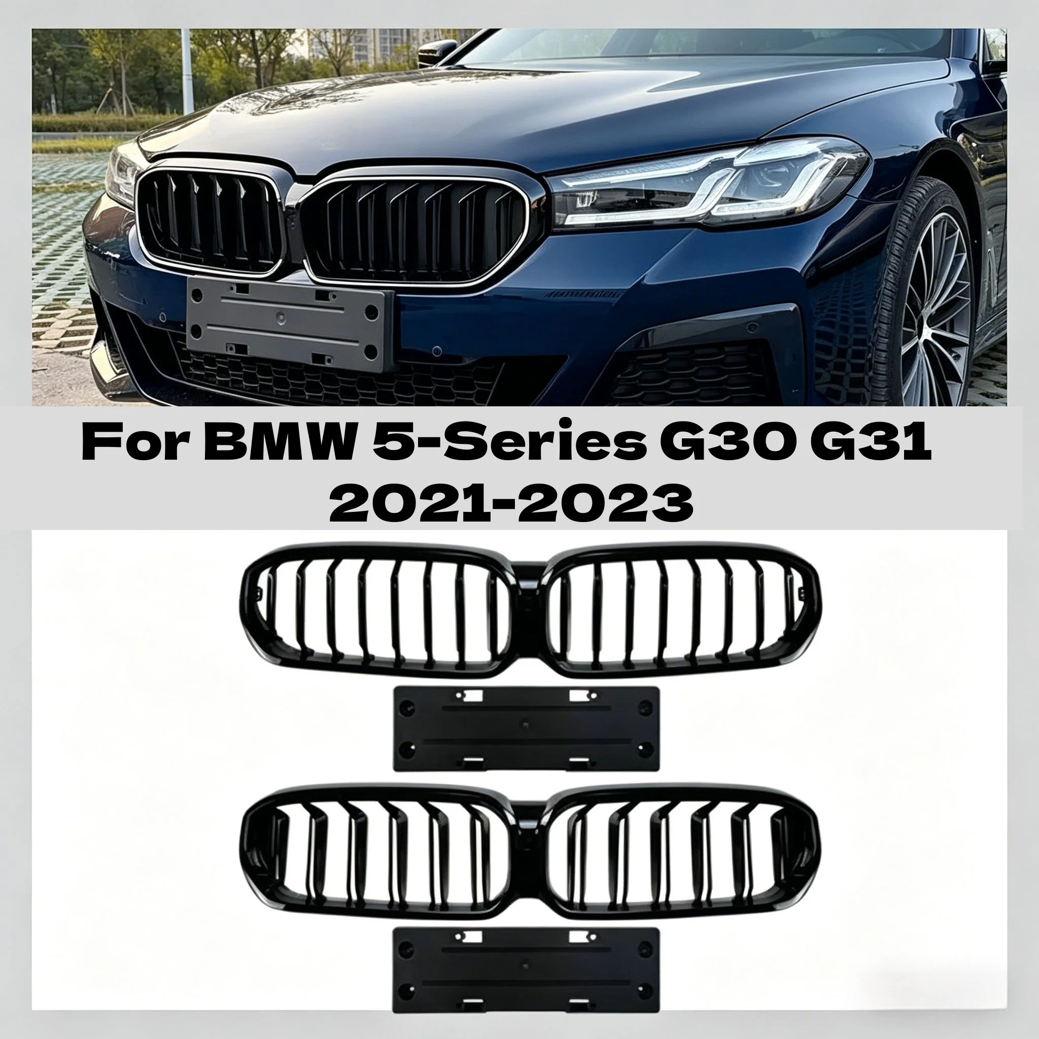 Для BMW 5-й серии G30 G31 (рестайлинг 2021-2023) верхние передние решетки радиатора с рамкой для номерного знака
Для BMW 5-й серии G30 G31 (рестайлинг 2021-2023) верхние передние решетки радиатора с рамкой для номерного знака
