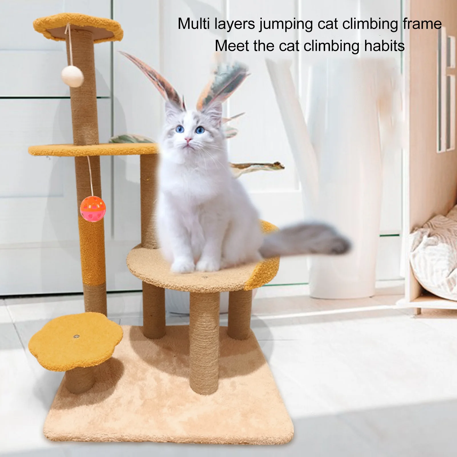 Cat Tree Fun Innocative Large Space Multi Level Cat Tower With Sisal Cat Scratch Post Rope Toy For Cats Kittens
Cat Tree Fun Innocative Large Space Multi Level Cat Tower With Sisal Cat Scratch Post Rope Toy For Cats Kittens