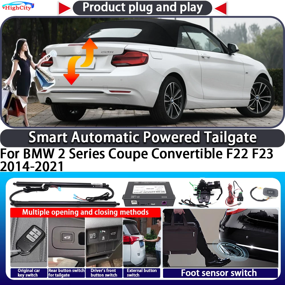 For BMW 2 Series Coupe Convertible F22 F23 2014-2021 Smart Automatic Powered Tailgate Key Trunk Close Electric Power Tailgate
For BMW 2 Series Coupe Convertible F22 F23 2014-2021 Smart Automatic Powered Tailgate Key Trunk Close Electric Power Tailgate