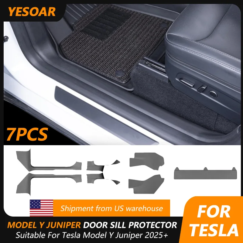 YESOAR For Tesla Model Y Juniper 2025 2026 7PCS TPE Door Threshold Strip Door Sill Protect Model Y Accessories Seat Lower
YESOAR For Tesla Model Y Juniper 2025 2026 7PCS TPE Door Threshold Strip Door Sill Protect Model Y Accessories Seat Lower