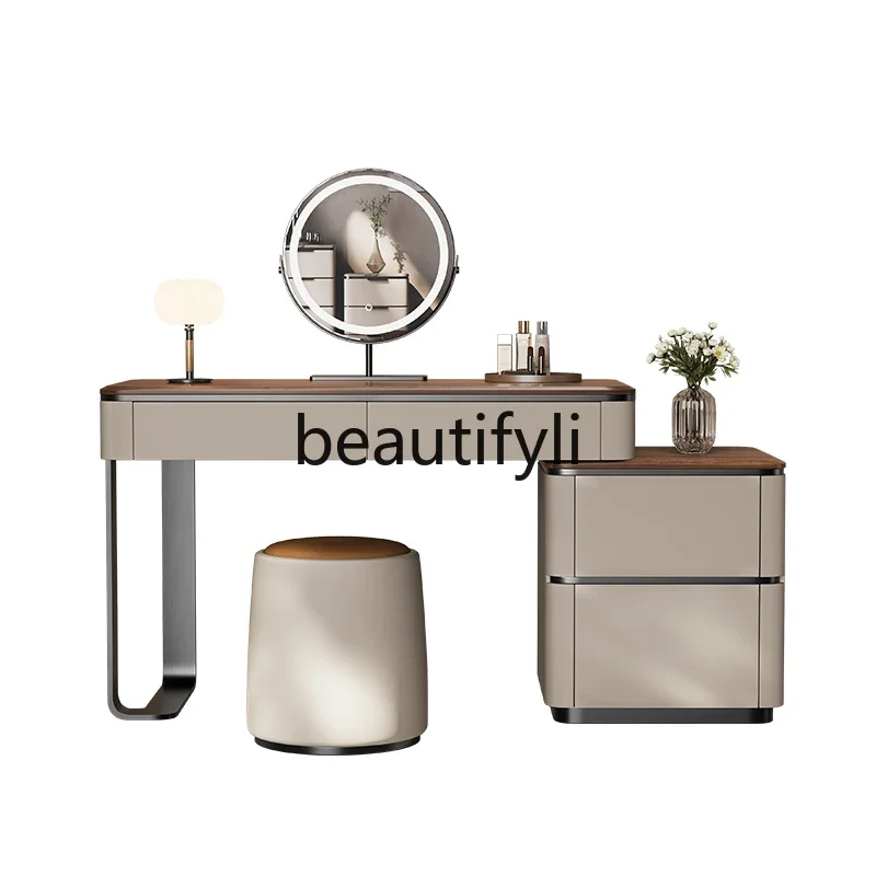 Italian minimalist dresser, simple modern makeup table, walnut solid wood dresser, chest and cabinet integrated
Italian minimalist dresser, simple modern makeup table, walnut solid wood dresser, chest and cabinet integrated