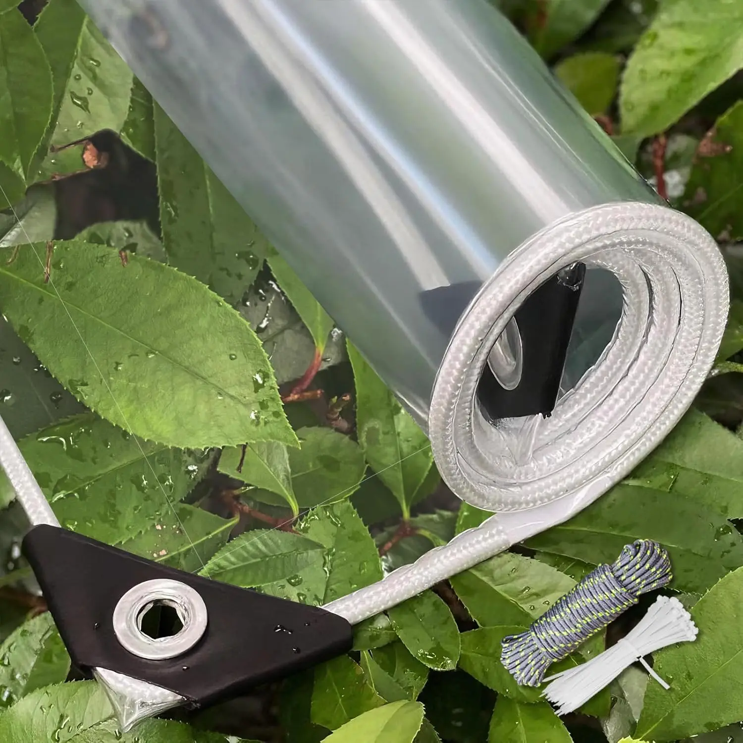 Clear PVC Tarp 8x12ft 15MIL Heavy Duty Waterproof Wind Tear Resistant with Cable Ties & Rope for Patio Greenhouse Porch
Clear PVC Tarp 8x12ft 15MIL Heavy Duty Waterproof Wind Tear Resistant with Cable Ties & Rope for Patio Greenhouse Porch