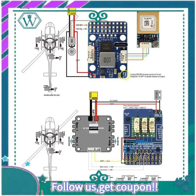A75Q-G474-HELI Контроллер полета RC Вертолет Бесфлайбарный контроллер STM32G474 ICM42688P SPL06L 2X прошивка BEC Rotorflight
A75Q-G474-HELI Контроллер полета RC Вертолет Бесфлайбарный контроллер STM32G474 ICM42688P SPL06L 2X прошивка BEC Rotorflight