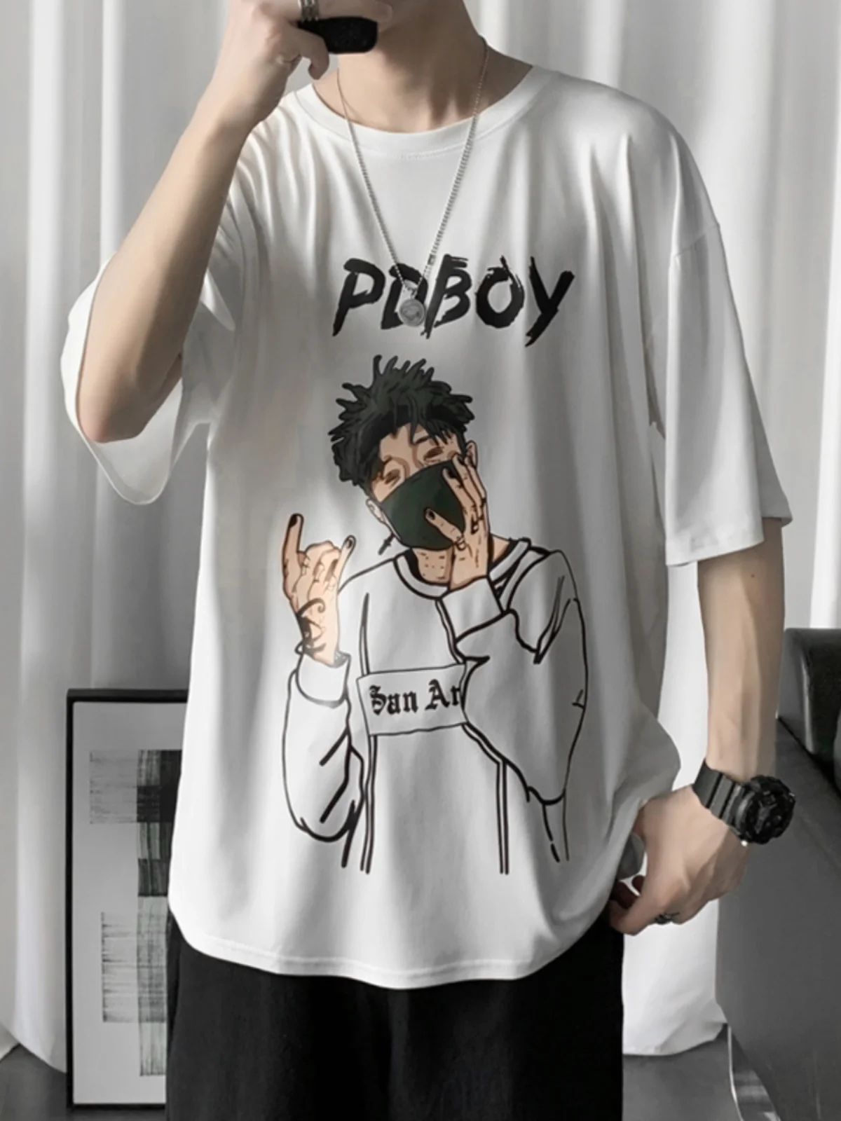 Summer ort Sve T-irt Men's Casual Loose round Ne Print Teenage Student Leisure f Sve Japanese Sle Trend Five...
Summer ort Sve T-irt Men's Casual Loose round Ne Print Teenage Student Leisure f Sve Japanese Sle Trend Five...