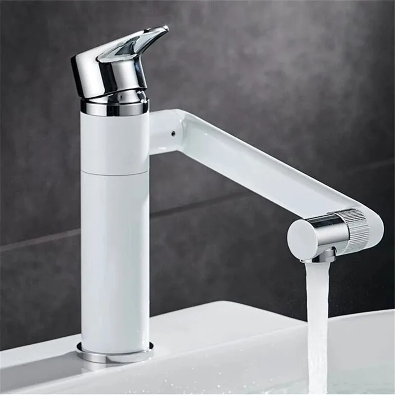 Basin Faucet Modern Rotatable Bathroom Mixer Tap Gold/Black/white/Chrome Wash basin Faucet Hot and Cold Sink Faucet New
Basin Faucet Modern Rotatable Bathroom Mixer Tap Gold/Black/white/Chrome Wash basin Faucet Hot and Cold Sink Faucet New