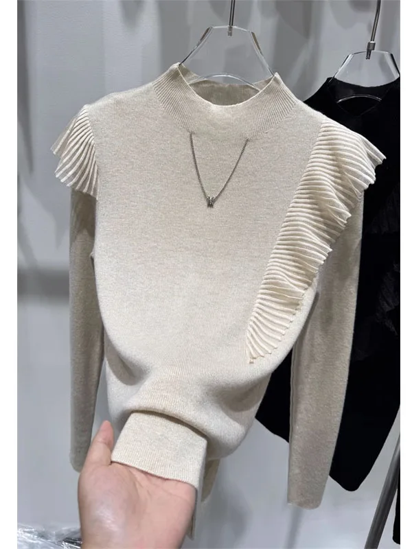 Женский весенний топ из смесовой шерсти с эффектом похудения, с цветочным кружевным декором, удобный корейский трикотаж
Женский весенний топ из смесовой шерсти с эффектом похудения, с цветочным кружевным декором, удобный корейский трикотаж