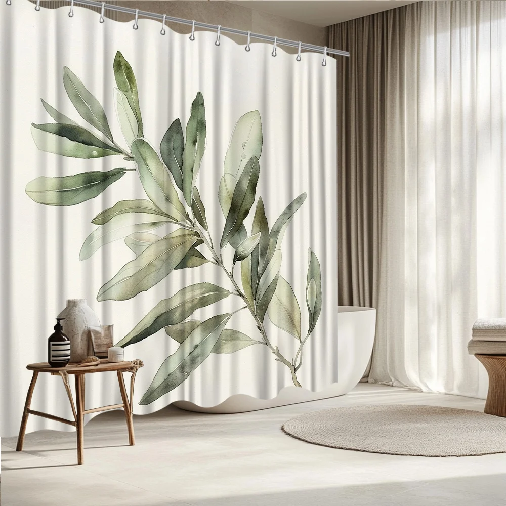 Olive Branch Shower Curtain – Watercolor Botanical Leaves, 2D Flat Print, Fade-Resistant Polyester, 12 Hooks, 70.8"x70.8"
Olive Branch Shower Curtain – Watercolor Botanical Leaves, 2D Flat Print, Fade-Resistant Polyester, 12 Hooks, 70.8"x70.8"