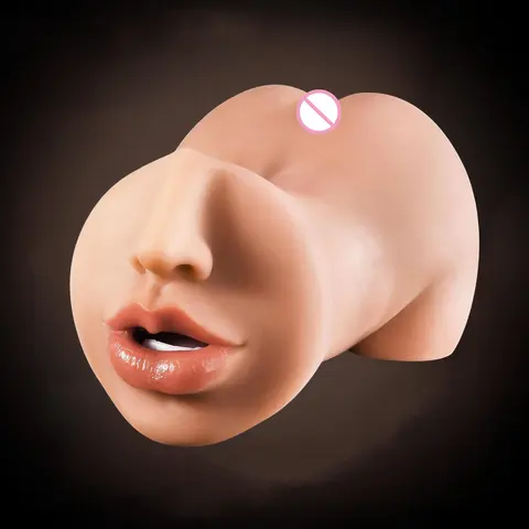 3D Flesh Sex Lips Male Masturbation Artificial Vagina Anus Mouth Soft TPE 3 In 1 Adult Sex Toy Doll For Man 18+ Pocket Pussy Ass