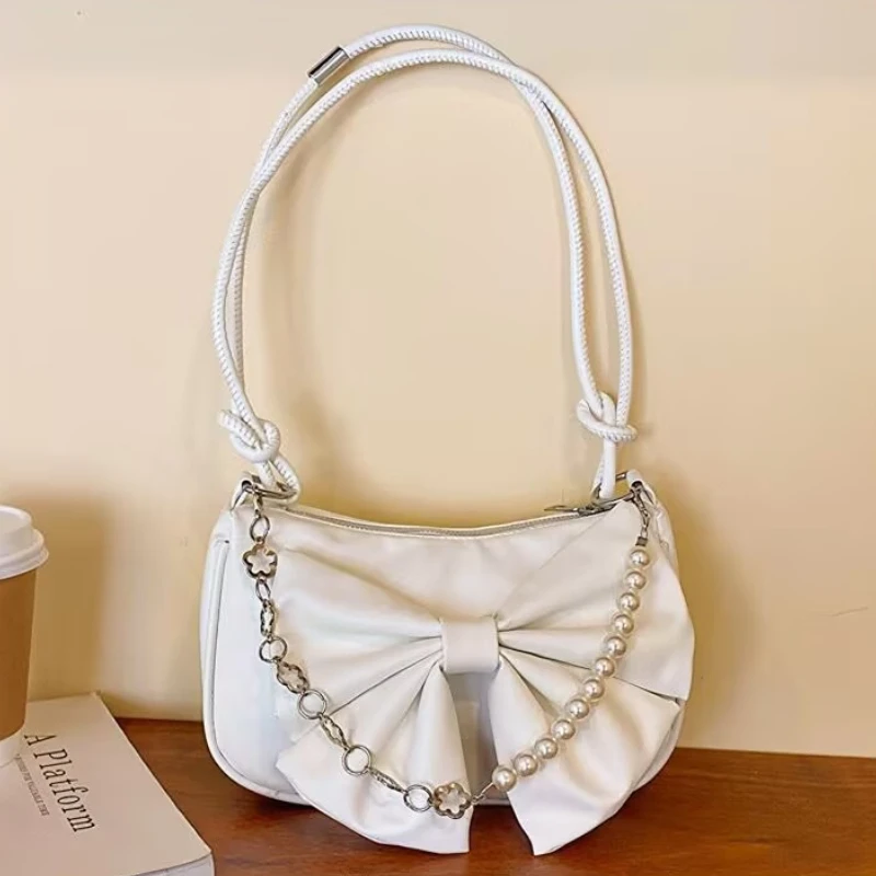 Bow Crossbody Bag for Women Shoulder Bags Fashionable Pearl Chain Purse and Handbags Fashionable Designer Bag Сумка Женская Sac
Bow Crossbody Bag for Women Shoulder Bags Fashionable Pearl Chain Purse and Handbags Fashionable Designer Bag Сумка Женская Sac