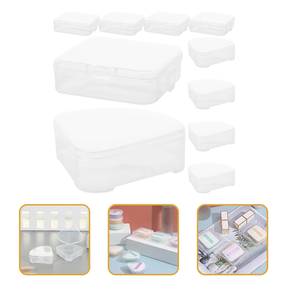 10 Pcs Powder Puff Storage Box Sponge Case Makeup Container Accessories Triangle Shape Holder Pp Protector
10 Pcs Powder Puff Storage Box Sponge Case Makeup Container Accessories Triangle Shape Holder Pp Protector
