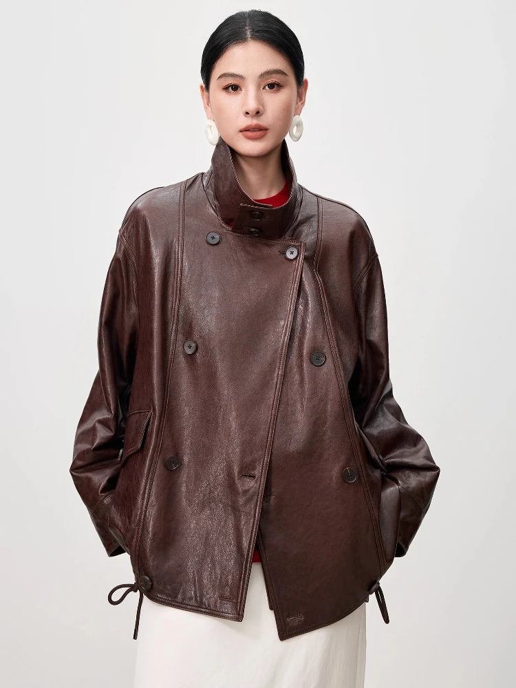 Vintage Genuine Leather Jackets for Women Spring Autumn 2026 New High-end Simple Loose Soft Oil Wax Real Sheepskin Coat
Vintage Genuine Leather Jackets for Women Spring Autumn 2026 New High-end Simple Loose Soft Oil Wax Real Sheepskin Coat