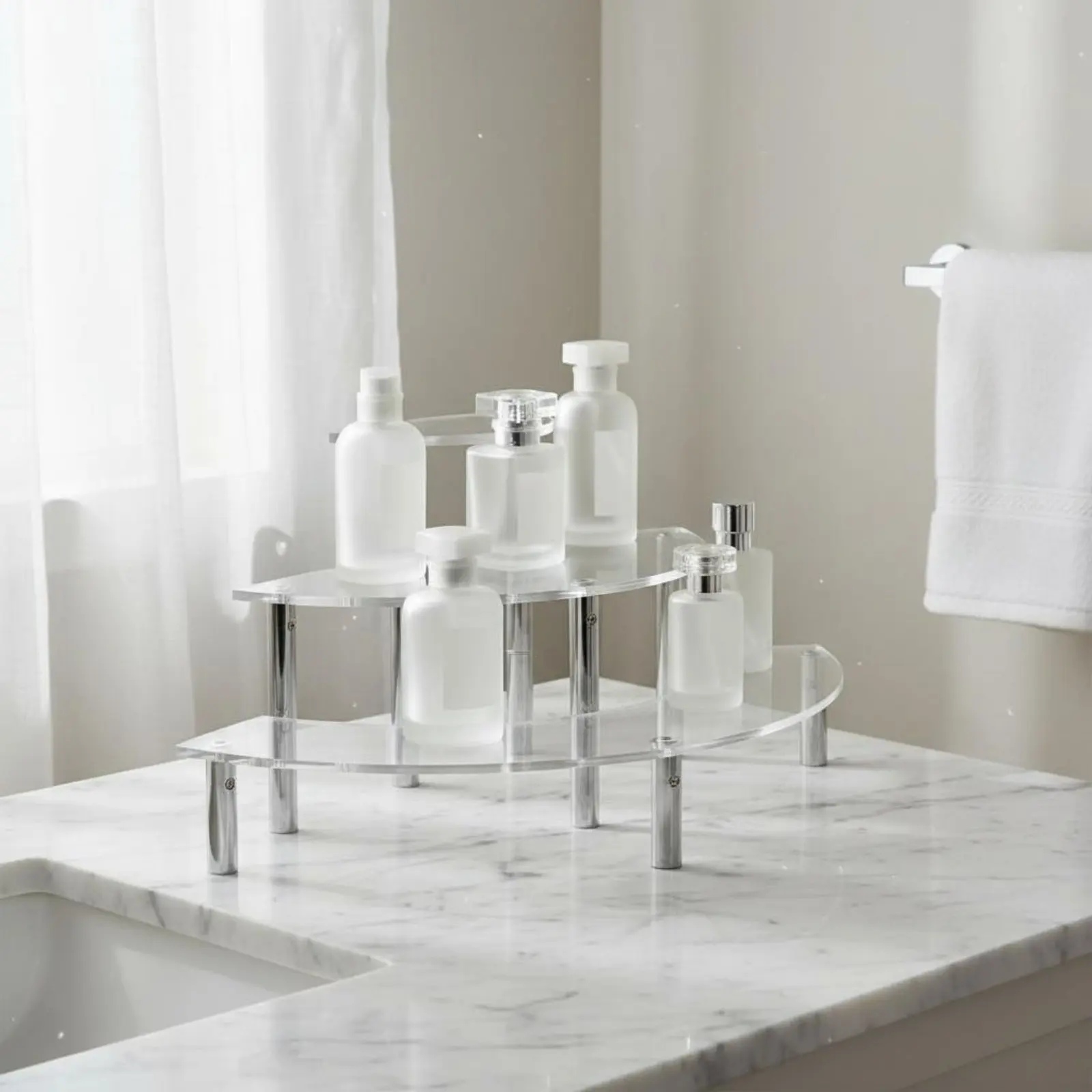 3 Tier Acrylic Display Stand Space Saving Transparent Perfume Display Rack Perfume Organizer Stand Easy to Clean
3 Tier Acrylic Display Stand Space Saving Transparent Perfume Display Rack Perfume Organizer Stand Easy to Clean