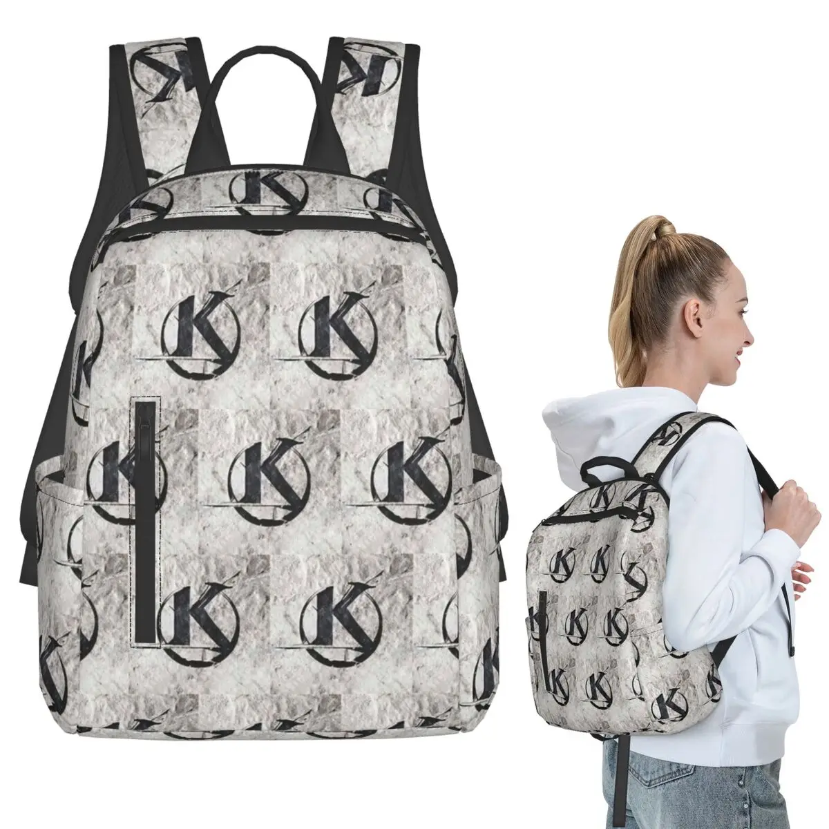 Black Kaamelott Logo On A Gray Background Backpack Student BookBag Children School Bag Laptop Shoulder Bags Men Women
Black Kaamelott Logo On A Gray Background Backpack Student BookBag Children School Bag Laptop Shoulder Bags Men Women