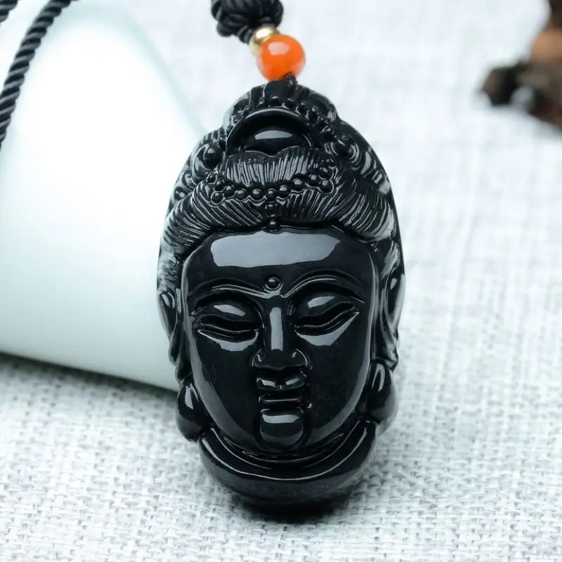 Ink Jade Seed Material Is As Black As Ink, Great Mercy and Compassion, Guanyin Jade Pendant Necklace.
Ink Jade Seed Material Is As Black As Ink, Great Mercy and Compassion, Guanyin Jade Pendant Necklace.