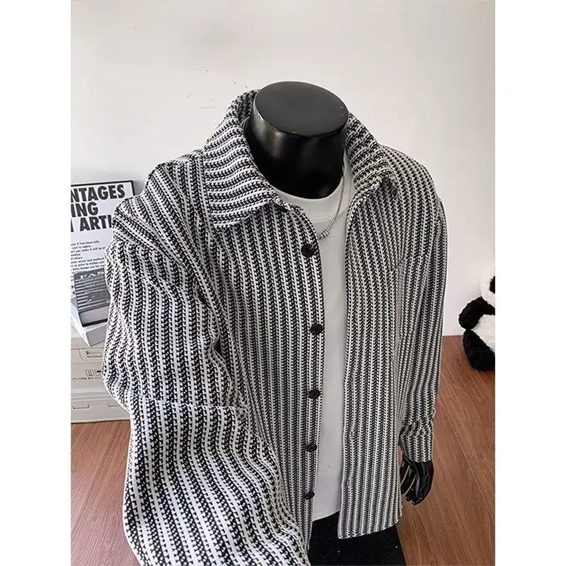 American Retro Striped Long Sve Men's irt Loose Casual Collar Coat Autumn New Sle Trendy Brand Couple Outfit Breathable
American Retro Striped Long Sve Men's irt Loose Casual Collar Coat Autumn New Sle Trendy Brand Couple Outfit Breathable