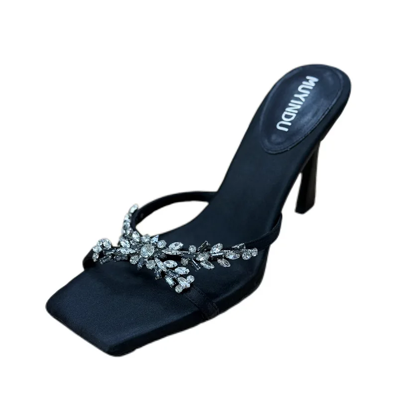 2025 French Square Toe Rhinestone Sandals - Women's Crystal Wedding/Party Heels, Black Luxury Evening Shoes (Elegant Glam)
2025 French Square Toe Rhinestone Sandals - Women's Crystal Wedding/Party Heels, Black Luxury Evening Shoes (Elegant Glam)