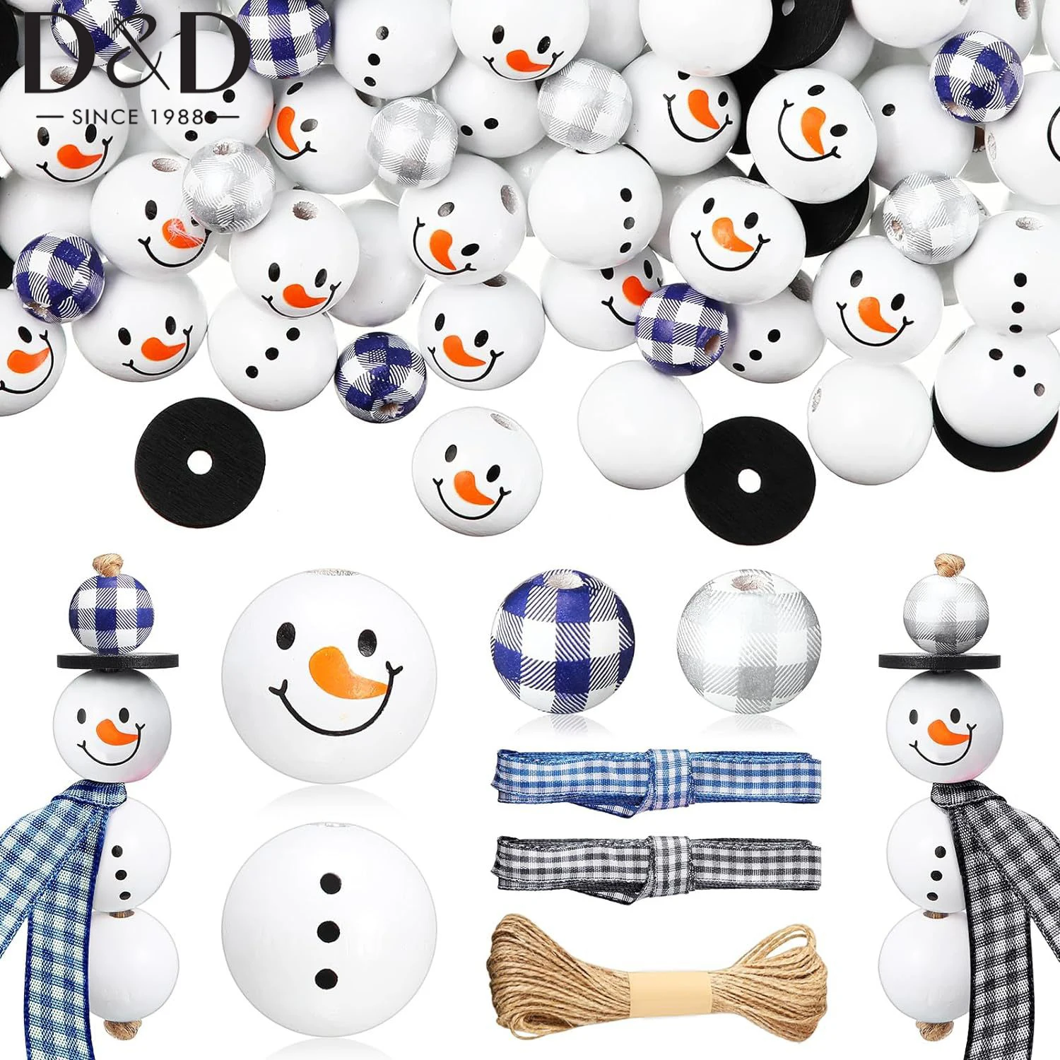 180Pcs/Set Snowman Wooden Beads Colorful Buffalo Plaid Winter Wooden Round Bead DIY Crafts Christmas Party Decoration
180Pcs/Set Snowman Wooden Beads Colorful Buffalo Plaid Winter Wooden Round Bead DIY Crafts Christmas Party Decoration