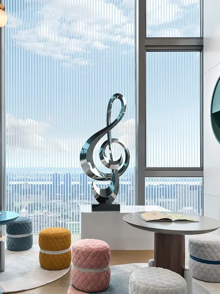 Modern creative light luxury stainless steel note sculpture. Decorations for hotel model rooms, foyer, and dining rooms
Modern creative light luxury stainless steel note sculpture. Decorations for hotel model rooms, foyer, and dining rooms