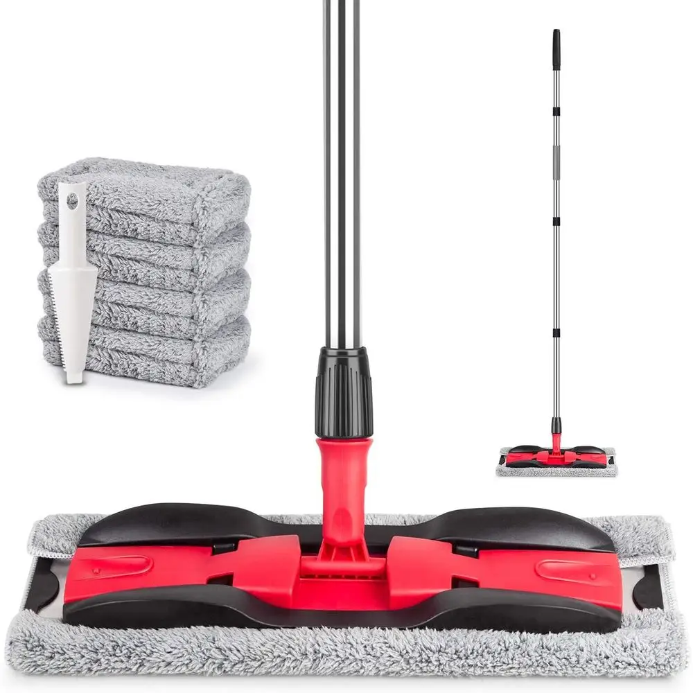 Adjustable Long Handle Floor Mop with 4 Washable Pads for Dust Drying and Cleaning Various Floors
Adjustable Long Handle Floor Mop with 4 Washable Pads for Dust Drying and Cleaning Various Floors