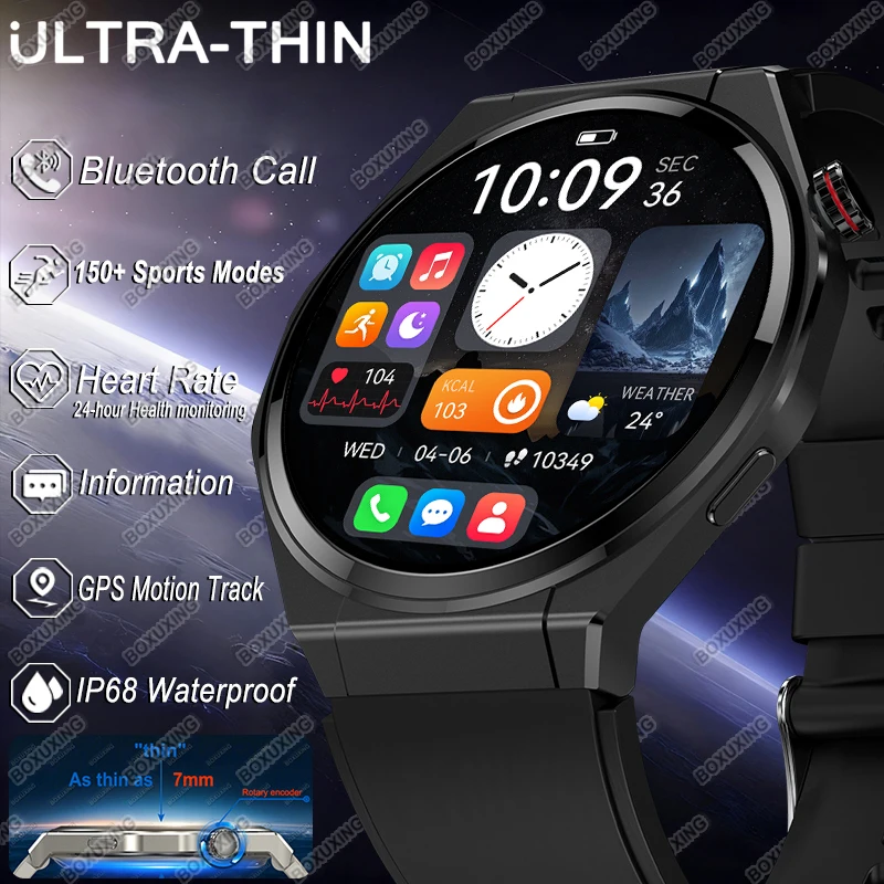 New Ultra Thin Smart Watch Men HD AMOLED 150+Sports Health Monitor Bluetooth Call NFC IP68 Waterproof GPS Track Smartwatch Woman
New Ultra Thin Smart Watch Men HD AMOLED 150+Sports Health Monitor Bluetooth Call NFC IP68 Waterproof GPS Track Smartwatch Woman