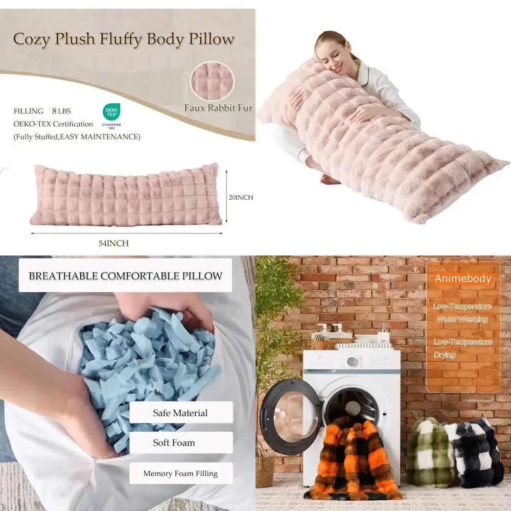 Плюшевая подушка-валик с молнией, декоративная длинная подушка для сна на боку и для беременных, 20x54, розовый велюр
Плюшевая подушка-валик с молнией, декоративная длинная подушка для сна на боку и для беременных, 20x54, розовый велюр