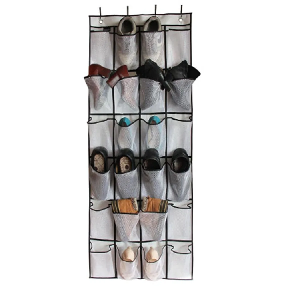 24 Mesh Pockets Over The Door Shoe Organizer Durable Woven Fabric Door Hanger Space Saving White Color Hanging Shoe Organizer
24 Mesh Pockets Over The Door Shoe Organizer Durable Woven Fabric Door Hanger Space Saving White Color Hanging Shoe Organizer