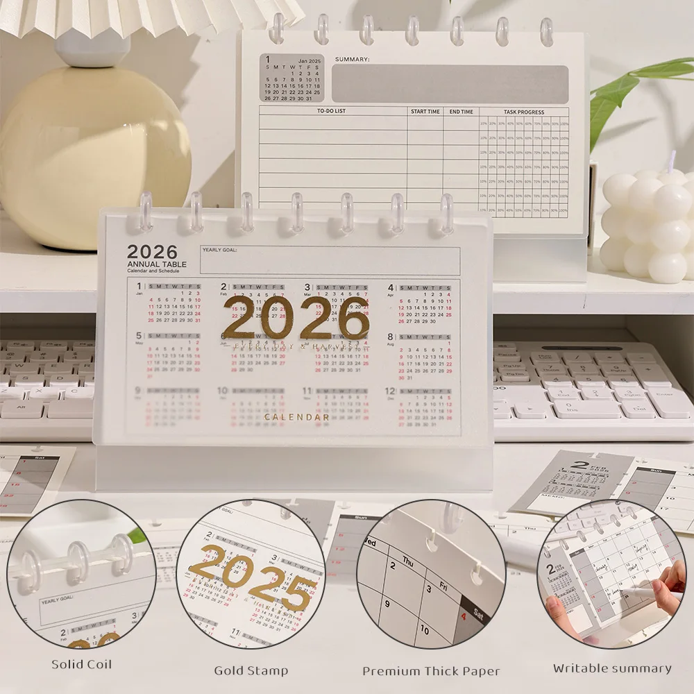 2025-2026 Transparent Desk Calendar PVC Cover To Do List Notepad Acrylic Coil Monthly Planner for Home School Office
2025-2026 Transparent Desk Calendar PVC Cover To Do List Notepad Acrylic Coil Monthly Planner for Home School Office