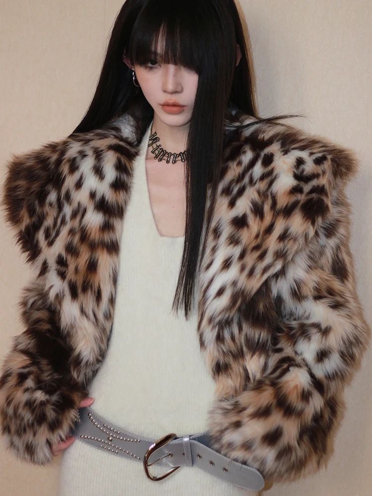 Ele ort Collar Leopard Print Faux Fur Jaet Women's Faion Outerwear Youth Sle Stand Fit Long Sve Commute Fri...
Ele ort Collar Leopard Print Faux Fur Jaet Women's Faion Outerwear Youth Sle Stand Fit Long Sve Commute Fri...