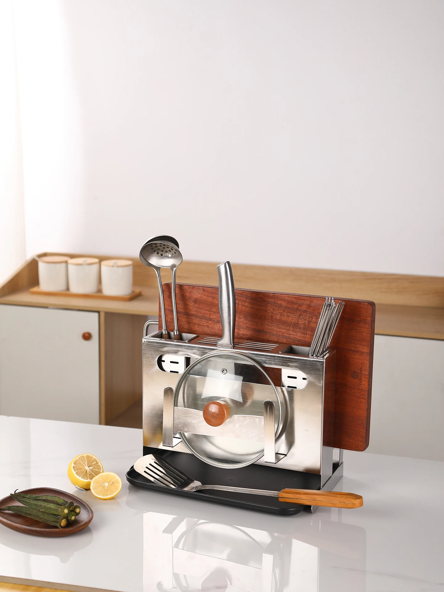 Polied 304 Stainl Steel Kitchen Storage Ra Layer Cutting Board Desktop Multi Functional High pe for Home Use
Polied 304 Stainl Steel Kitchen Storage Ra Layer Cutting Board Desktop Multi Functional High pe for Home Use