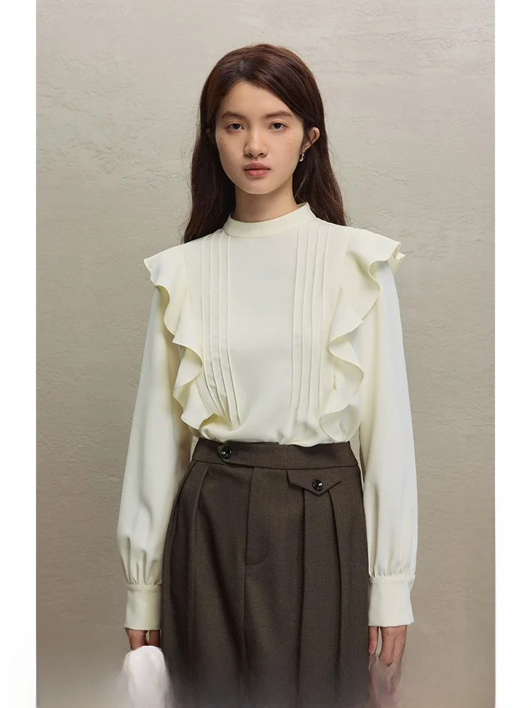Ele Women's irt with Lace Trim Design Sensation Autumn Winter Simple Match All round irt Long Sve round Ne Polye...
Ele Women's irt with Lace Trim Design Sensation Autumn Winter Simple Match All round irt Long Sve round Ne Polye...