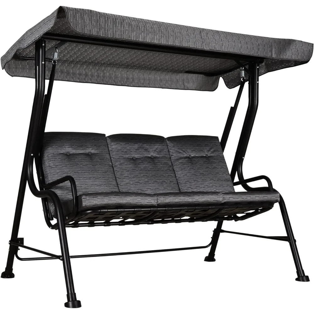 3-Seat Patio Swing Chair, Outdoor Swing Glider with Adjustable Canopy, Removable Thicken Cushion
3-Seat Patio Swing Chair, Outdoor Swing Glider with Adjustable Canopy, Removable Thicken Cushion