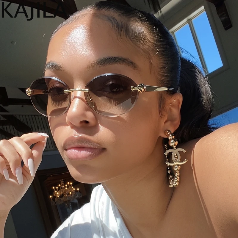 Steampunk Oval Rimless Sunglasses Women 2026 Luxury Brand Vintage Metal Frame Sun Glasses For Lady Retro Frameless Shade Eyewear
Steampunk Oval Rimless Sunglasses Women 2026 Luxury Brand Vintage Metal Frame Sun Glasses For Lady Retro Frameless Shade Eyewear