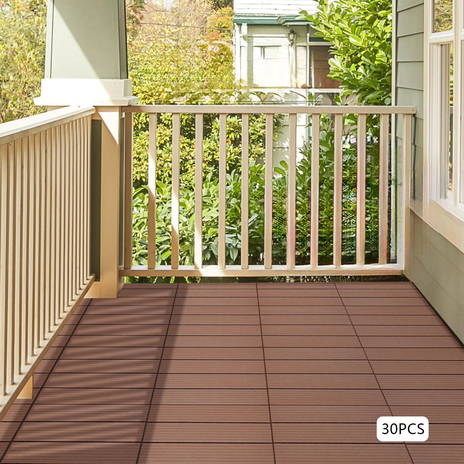 30pcs Deck Tiles, PVC Outdoor Water-repellent Flooring Tiles, Floors Tiles for Balcony/Backyard Rapid Drainage (Reddish Brown)
30pcs Deck Tiles, PVC Outdoor Water-repellent Flooring Tiles, Floors Tiles for Balcony/Backyard Rapid Drainage (Reddish Brown)