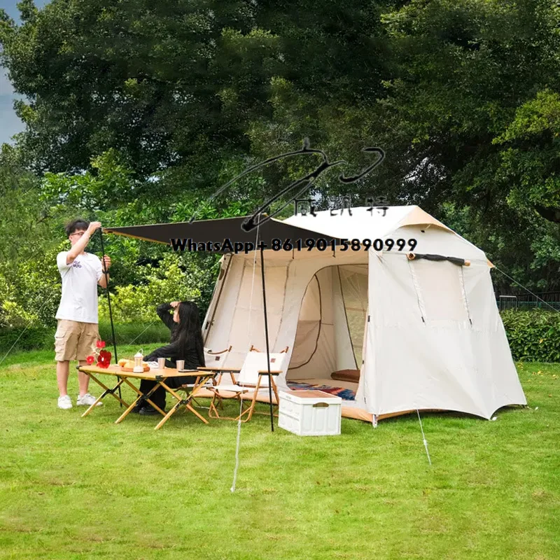 2024 Gofun Cloud Dancer Automatic Camping Tent, New Products Steel Frame Park Tent, White Waterproof Vinyl Coating Family Tent/ 
2024 Gofun Cloud Dancer Automatic Camping Tent, New Products Steel Frame Park Tent, White Waterproof Vinyl Coating Family Tent/