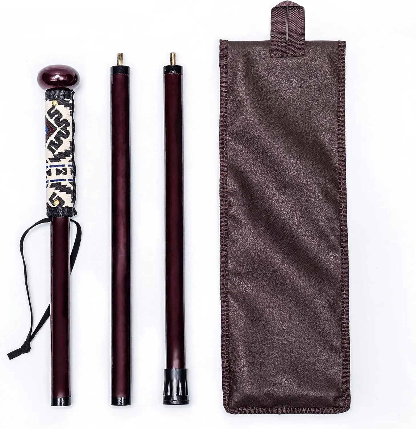 3-Piece Detachable Hardwood Walking Stick with Compass, 48 Inches, Soft Hand Strap, Rubber Tip for Hiking
3-Piece Detachable Hardwood Walking Stick with Compass, 48 Inches, Soft Hand Strap, Rubber Tip for Hiking