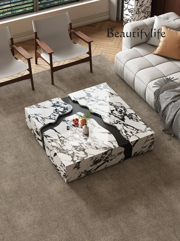 Natural Marble Coffee Table Designer Light Luxury Square Large Apartment Italian Minimalist Luxury Stone
Natural Marble Coffee Table Designer Light Luxury Square Large Apartment Italian Minimalist Luxury Stone