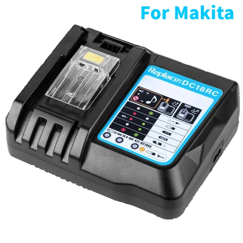 Зарядное устройство для аккумулятора Makita DC18RA DC18RC со светодиодным дисплеем 14,4 В-18 В 6AH Bl1830 Bl1430 BL1860 BL1890, адаптер питания для инструментов
Зарядное устройство для аккумулятора Makita DC18RA DC18RC со светодиодным дисплеем 14,4 В-18 В 6AH Bl1830 Bl1430 BL1860 BL1890, адаптер питания для инструментов