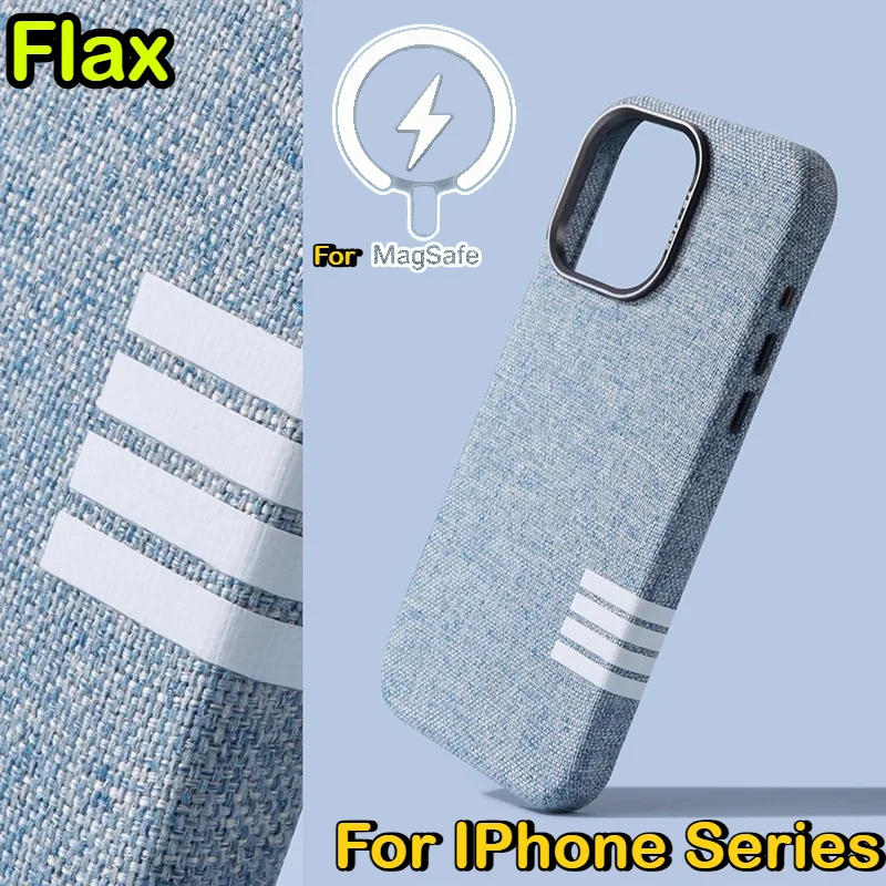 For MagSafe Phone Wireless Charging Case for IPhone 17 Pro Max Air 16 15 Pro 14 13 Alloy Lens Protect Original Flax Fabric Cover
For MagSafe Phone Wireless Charging Case for IPhone 17 Pro Max Air 16 15 Pro 14 13 Alloy Lens Protect Original Flax Fabric Cover
