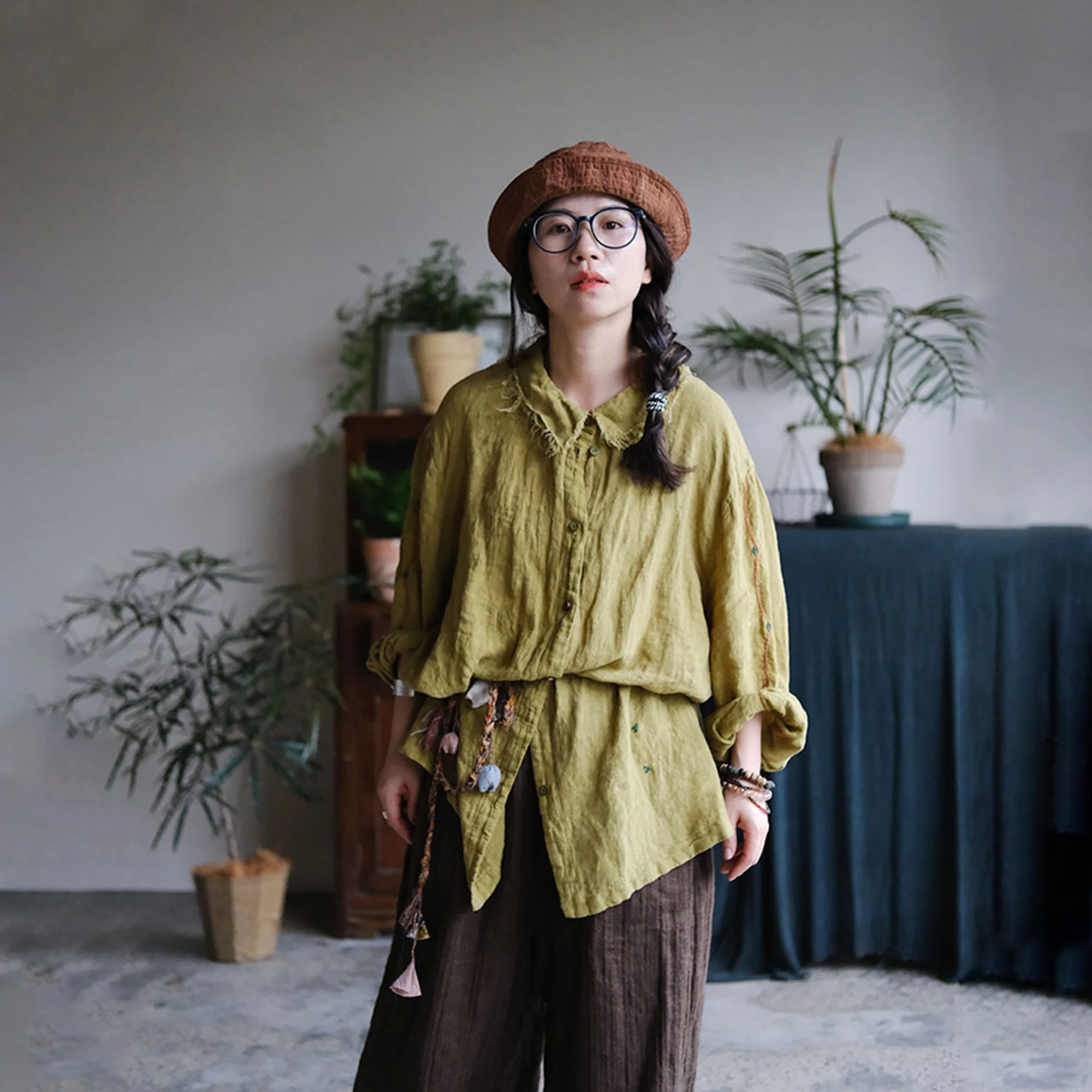 PengPeng Home 6209 Early Autumn New Linen Loose oulder Drop irt Free Lotus Flower Artistic Sle Women's Long Sve Blouse
PengPeng Home 6209 Early Autumn New Linen Loose oulder Drop irt Free Lotus Flower Artistic Sle Women's Long Sve Blouse