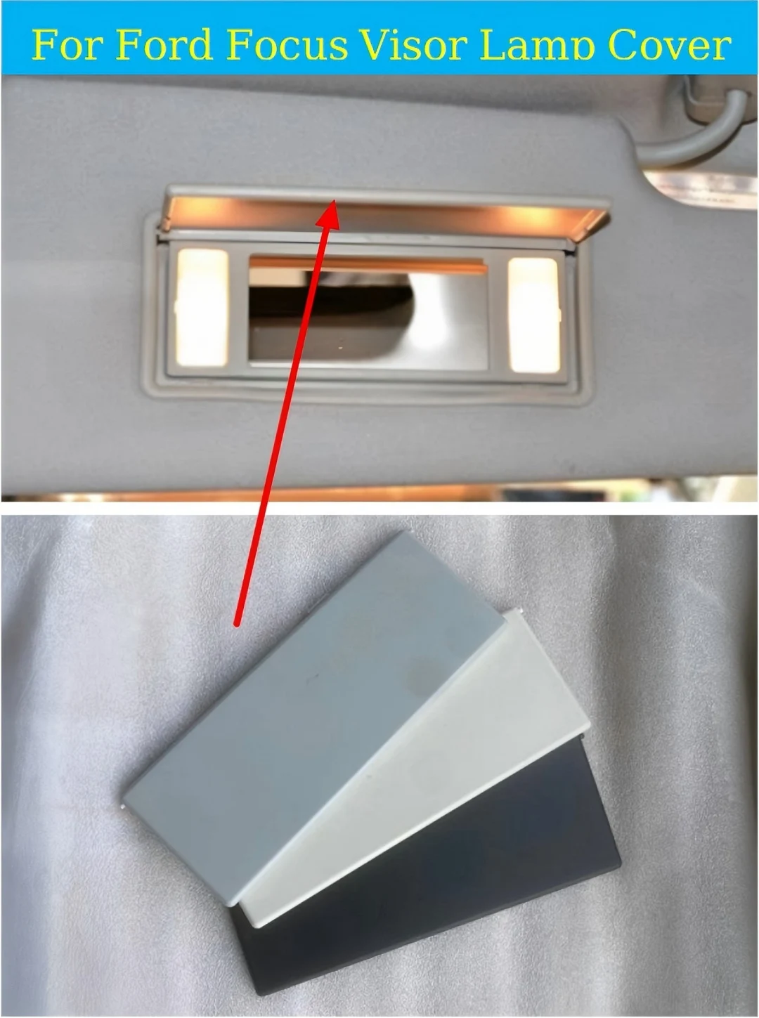 1pcs For Ford Focus Visor Lamp Cover Vanity mirror cover
1pcs For Ford Focus Visor Lamp Cover Vanity mirror cover