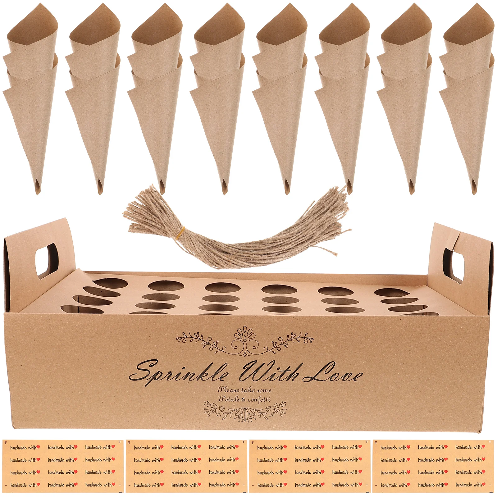 30-Hole Paper Cones Set Brown Confetti Cone Box Holder Wedding Party Decorative Petal Trays Storage Supplies Craft
30-Hole Paper Cones Set Brown Confetti Cone Box Holder Wedding Party Decorative Petal Trays Storage Supplies Craft