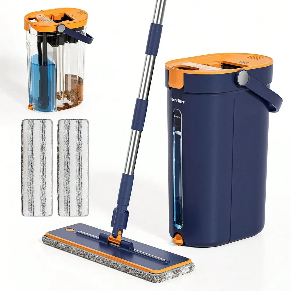 1 Set Household Cleaning Mop And Bucket Set With Wringer,Bring Two Mop Cloths, Hand-Free Wash Flat, Dust Removal With B
1 Set Household Cleaning Mop And Bucket Set With Wringer,Bring Two Mop Cloths, Hand-Free Wash Flat, Dust Removal With B