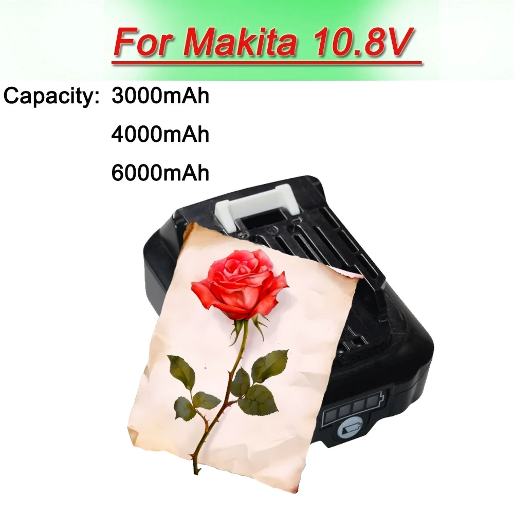 For Makita 10.8V 3000mAh/4000mAh/6000mAh lithium-ion batteries 197390-1 BL1015 1973901 BL1041B BL1015B BL1020B
For Makita 10.8V 3000mAh/4000mAh/6000mAh lithium-ion batteries 197390-1 BL1015 1973901 BL1041B BL1015B BL1020B