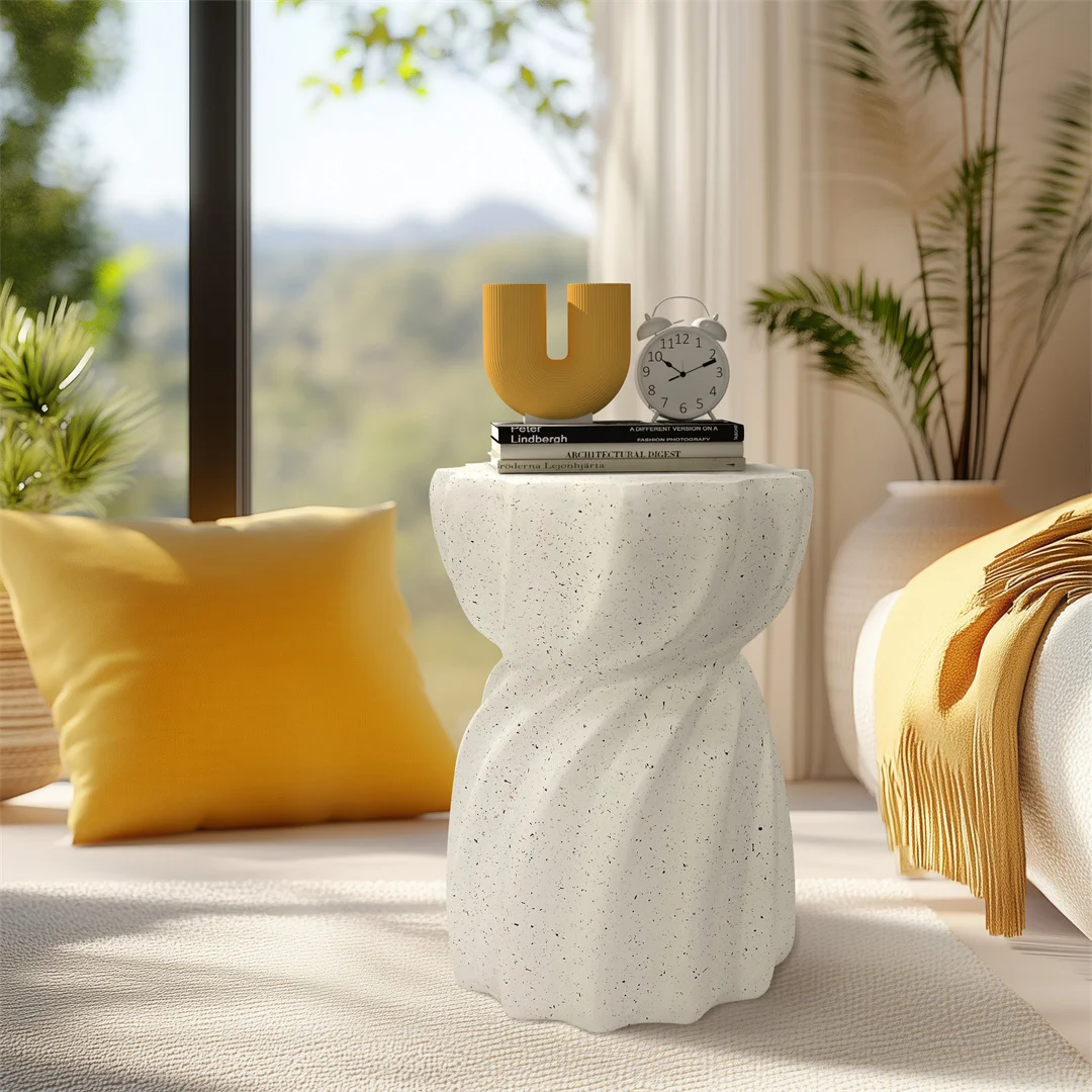 Contemporary Lightweight Concrete Accent Side Table Graphite-Like White for Patio Living Room Garden Hourglass Design
Contemporary Lightweight Concrete Accent Side Table Graphite-Like White for Patio Living Room Garden Hourglass Design
