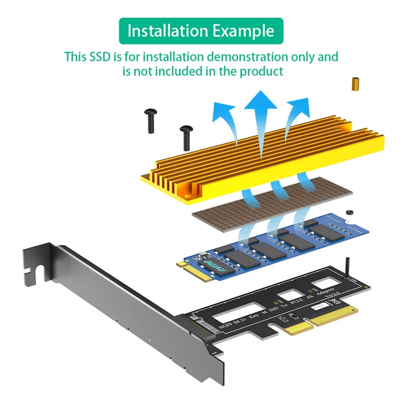 TTKK-M.2 NGFF Pcie SSD для PCI Express 3.0 X4 Хост-адаптер с поддержкой M.2 Pcie (Nvme или AHCI) Тип 2242 2260 280
TTKK-M.2 NGFF Pcie SSD для PCI Express 3.0 X4 Хост-адаптер с поддержкой M.2 Pcie (Nvme или AHCI) Тип 2242 2260 280
