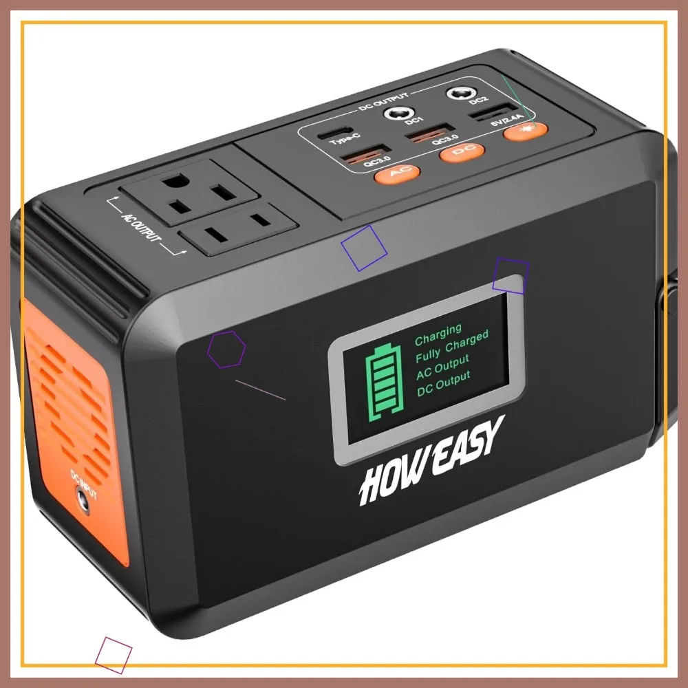 Portable Power Station 120W, 88Wh Lithium Battery with AC/DC/USB/LED for Camping Emergency (Solar Optional)
Portable Power Station 120W, 88Wh Lithium Battery with AC/DC/USB/LED for Camping Emergency (Solar Optional)